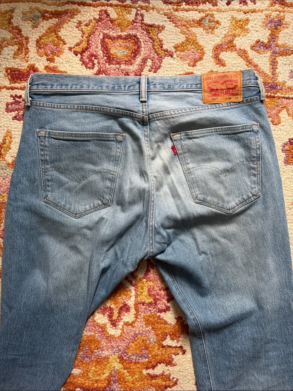 Levi’s 501 Classic Straight Leg Light Blue Jeans - Men's